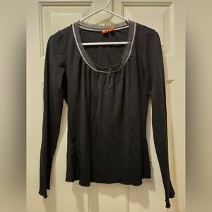BOSS HUGO BOSS Black Long Sleeve Top Size Large